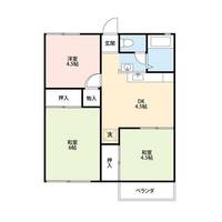 神奈川県鎌倉市十二所の賃貸アパートの間取り