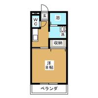 フラワーアイランドのぼの Bの間取り