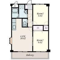 埼玉県蕨市錦町5(マンション)の賃貸物件の間取り