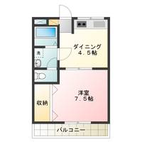 徳島県阿南市富岡町南向(アパート)の賃貸物件の間取り