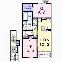 兵庫県姫路市勝原区大谷(アパート)の賃貸物件の間取り