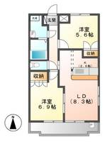 茨城県石岡市石岡(アパート)の賃貸物件の間取り
