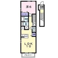 山口県防府市国衙1(アパート)の賃貸物件の間取り