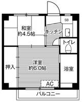 栃木県鹿沼市緑町1(マンション)の賃貸物件の間取り
