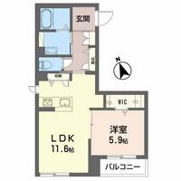 京都府舞鶴市字余部上(マンション)の賃貸物件の間取り