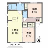 ソレアードBの間取り