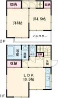 東京都板橋区赤塚4(一戸建)の賃貸物件の間取り