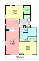 神奈川県茅ヶ崎市松が丘2(アパート)の賃貸物件の間取り