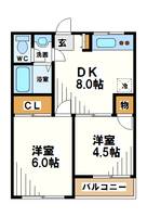 東京都調布市入間町3(マンション)の賃貸物件の間取り