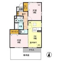 栃木県栃木市都賀町家中(アパート)の賃貸物件の間取り