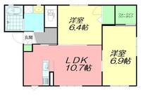 神奈川県平塚市東八幡2(アパート)の賃貸物件の間取り