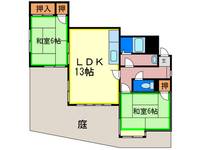 福岡県北九州市八幡西区下上津役3(マンション)の賃貸物件の間取り