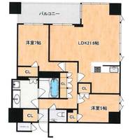 大阪府大阪市中央区安土町3(マンション)の賃貸物件の間取り
