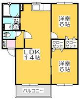 サンフラワー Bの間取り