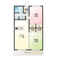 徳島県徳島市西新浜町2(マンション)の賃貸物件の間取り