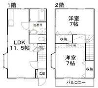 静岡県浜松市中央区高丘東5(一戸建)の賃貸物件の間取り