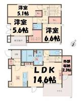 埼玉県吉川市美南2(一戸建)の賃貸物件の間取り