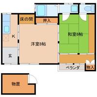 京都府京都市左京区岡崎西福ノ川町(一戸建)の賃貸物件の間取り