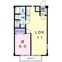 栃木県佐野市奈良渕町(アパート)の賃貸物件の間取り