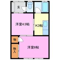 静岡県浜松市中央区初生町(アパート)の賃貸物件の間取り