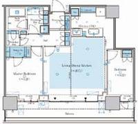 東京都中央区勝どき4(マンション)の賃貸物件の間取り