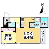 愛知県名古屋市南区呼続元町(アパート)の賃貸物件の間取り