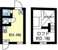 東京都杉並区高円寺北1(アパート)の賃貸物件の間取り