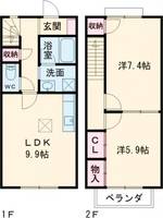 三重県三重郡朝日町大字縄生(一戸建)の賃貸物件の間取り