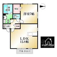 徳島県徳島市南矢三町1(アパート)の賃貸物件の間取り