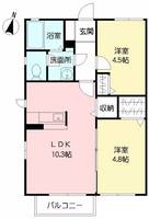 鹿児島県鹿児島市吉野町(マンション)の賃貸物件の間取り