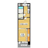 福岡県福岡市博多区住吉5(マンション)の賃貸物件の間取り