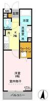 埼玉県草加市花栗4(アパート)の賃貸物件の間取り