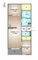 岡山県岡山市北区奉還町4(アパート)の賃貸物件の間取り