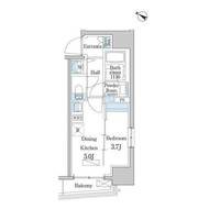 東京都中央区日本橋蛎殻町1(マンション)の賃貸物件の間取り