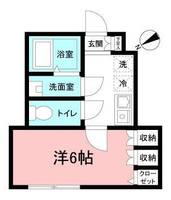 東京都新宿区若松町(アパート)の賃貸物件の間取り