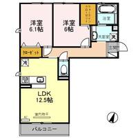 滋賀県大津市富士見台(アパート)の賃貸物件の間取り