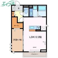 D-chambre芝田の間取り