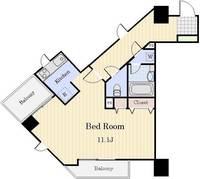 東京都渋谷区恵比寿2(マンション)の賃貸物件の間取り