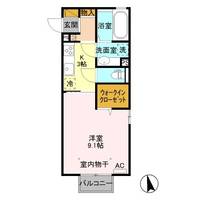 茨城県筑西市稲野辺(アパート)の賃貸物件の間取り