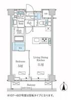 神奈川県川崎市中原区小杉町2(マンション)の賃貸物件の間取り