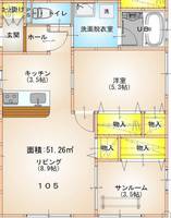 新潟県長岡市平島3(アパート)の賃貸物件の間取り
