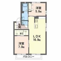 広島県福山市駅家町大字近田(アパート)の賃貸物件の間取り