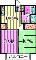 埼玉県さいたま市中央区下落合6(アパート)の賃貸物件の間取り