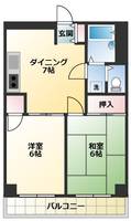 東京都府中市美好町2(マンション)の賃貸物件の間取り