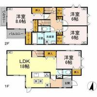 神奈川県横浜市港南区港南6(一戸建)の賃貸物件の間取り