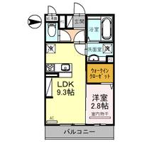 熊本県熊本市中央区琴平1(アパート)の賃貸物件の間取り