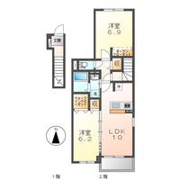 愛知県愛西市佐屋町新田(アパート)の賃貸物件の間取り