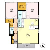 栃木県小山市城東4(アパート)の賃貸物件の間取り