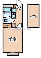 レオパレスルーメット中之茶屋の間取り
