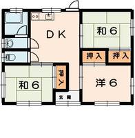 茨城県神栖市知手(一戸建)の賃貸物件の間取り
